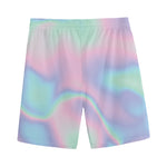 Holographic Waves Print Men's Sports Shorts