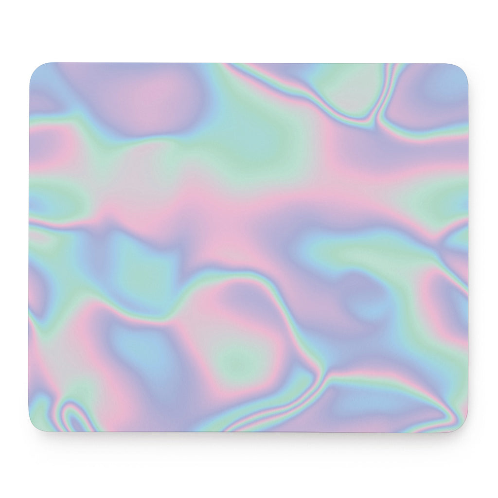 Holographic Waves Print Mouse Pad