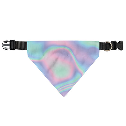 Holographic Waves Print Over The Collar Dog Bandana