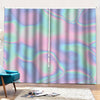 Holographic Waves Print Pencil Pleat Curtains