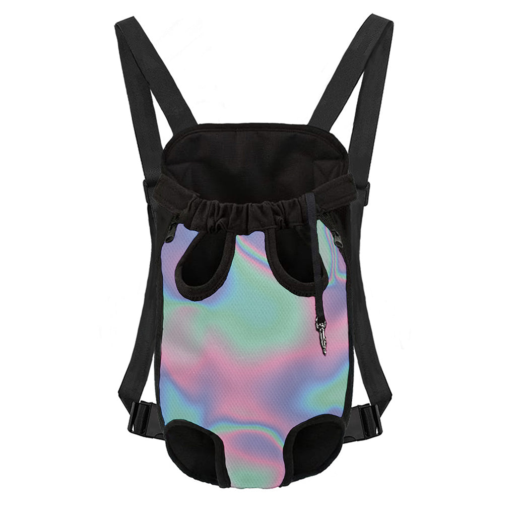 Holographic Waves Print Pet Carrier Backpack