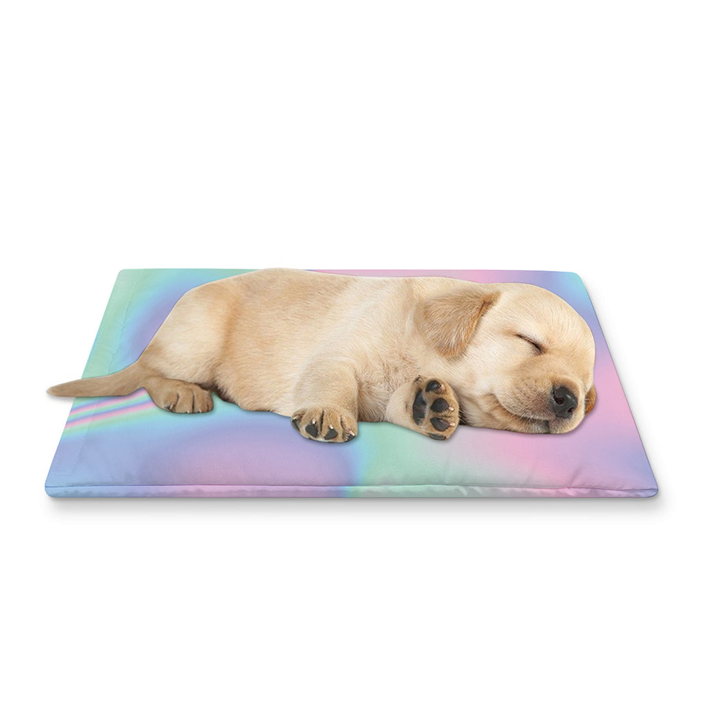 Holographic Waves Print Pet Cooling Mat Cover