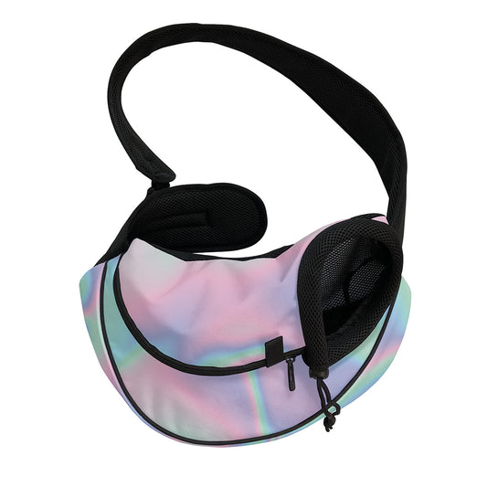 Holographic Waves Print Pet Sling Carrier