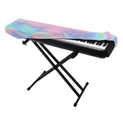 Holographic Waves Print Piano Keyboard Cover