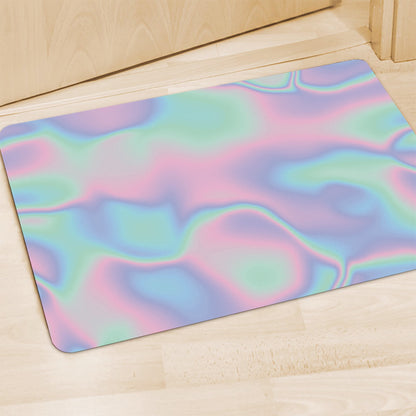 Holographic Waves Print Polyester Doormat