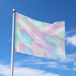Holographic Waves Print Polyester Flag