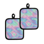 Holographic Waves Print Pot Holders