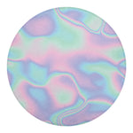 Holographic Waves Print Round Blanket