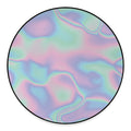 Holographic Waves Print Round Floor Mat