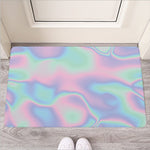 Holographic Waves Print Rubber Doormat