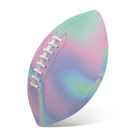 Holographic Waves Print Rugby Ball