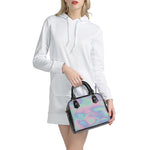 Holographic Waves Print Shoulder Handbag
