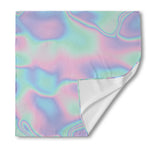 Holographic Waves Print Silk Bandana