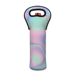 Holographic Waves Print Single Neoprene Wine Tote
