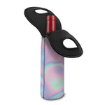 Holographic Waves Print Single Neoprene Wine Tote