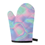 Holographic Waves Print Single Oven Mitt