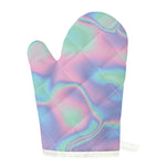 Holographic Waves Print Single Oven Mitt