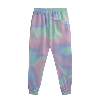 Holographic Waves Print Sweatpants
