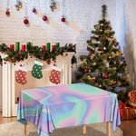 Holographic Waves Print Tablecloth