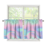 Holographic Waves Print Tier Curtains