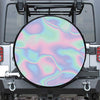 Holographic Waves Print Tire Cover