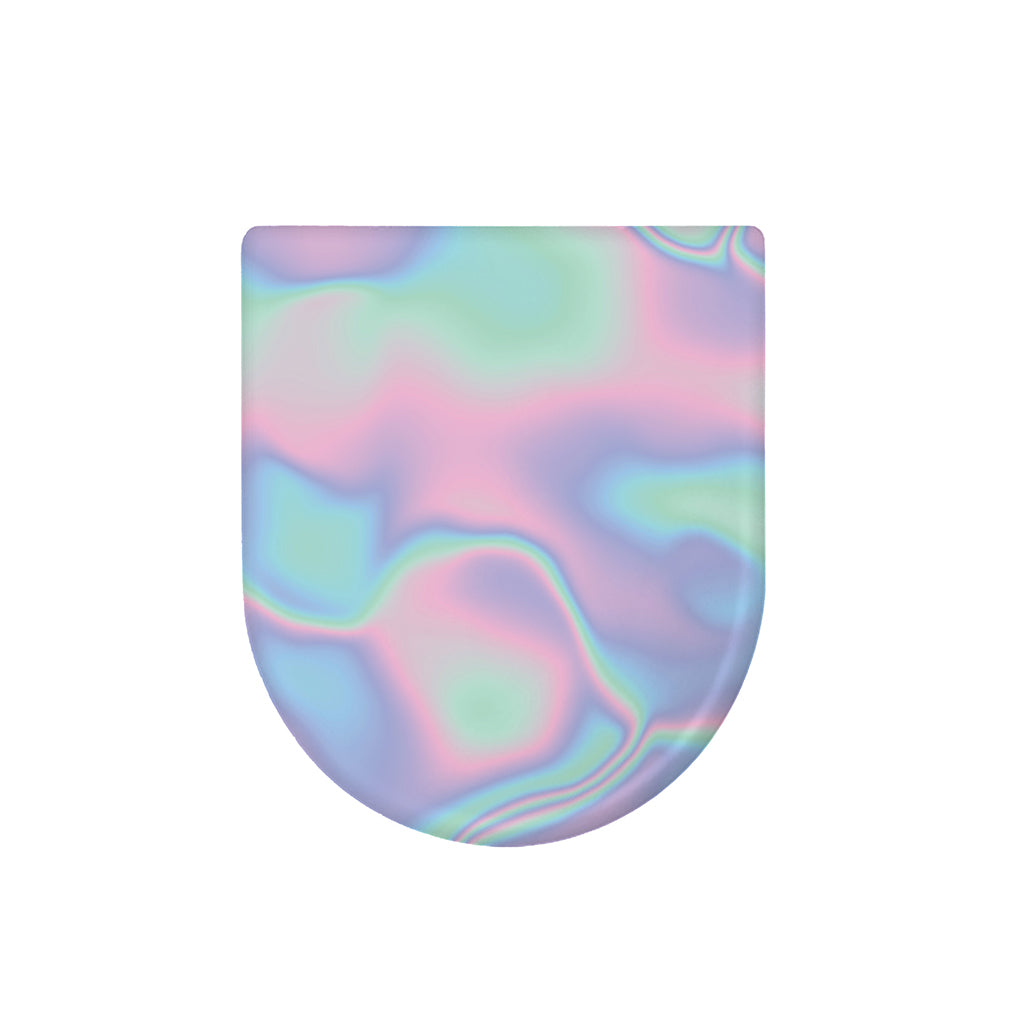 Holographic Waves Print Toilet Lid Cover