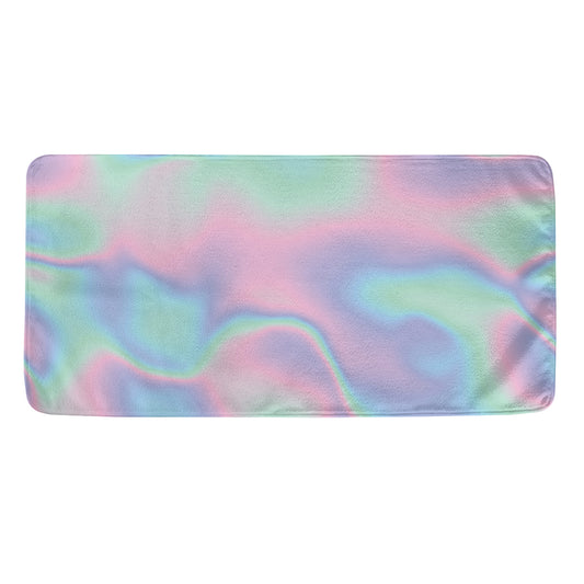 Holographic Waves Print Towel