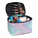 Holographic Waves Print Travel Makeup Bag