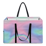 Holographic Waves Print Utility Tote Bag