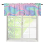 Holographic Waves Print Window Valance
