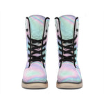 Holographic Waves Print Winter Boots