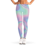 Holographic Waves Print Women's Leggings