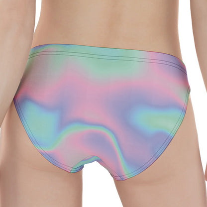 Holographic Waves Print Women's Panties