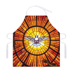 Holy Spirit Dove Stained Glass Print Adjustable Apron
