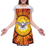 Holy Spirit Dove Stained Glass Print Adjustable Apron