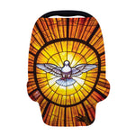 Holy Spirit Dove Stained Glass Print Baby Seat Cover