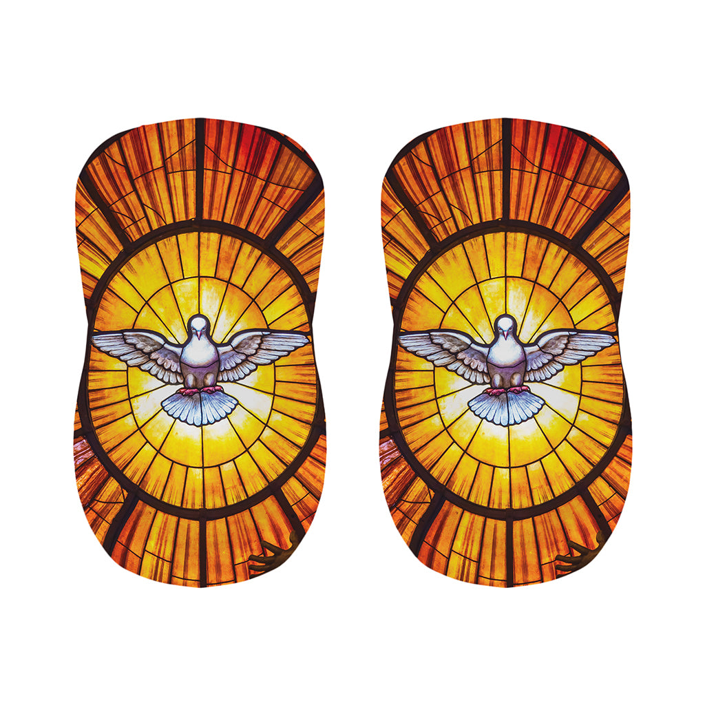 Holy Spirit Dove Stained Glass Print Bar Stool Covers
