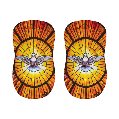 Holy Spirit Dove Stained Glass Print Bar Stool Covers