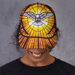 Holy Spirit Dove Stained Glass Print Baseball Cap