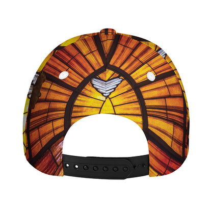 Holy Spirit Dove Stained Glass Print Baseball Cap