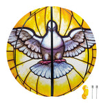 Holy Spirit Dove Stained Glass Print Basketball
