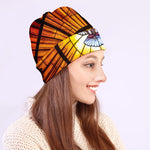 Holy Spirit Dove Stained Glass Print Beanie