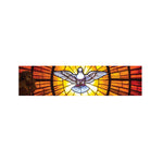 Holy Spirit Dove Stained Glass Print Bed Runner