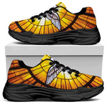 Holy Spirit Dove Stained Glass Print Black Chunky Shoes