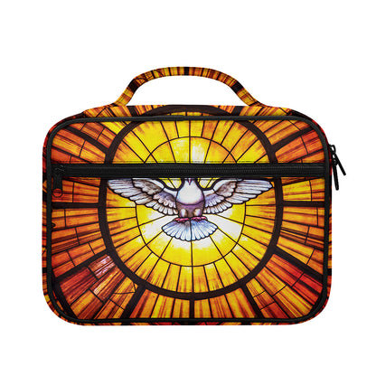 Holy Spirit Dove Stained Glass Print Briefcase Bible Bag