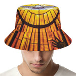Holy Spirit Dove Stained Glass Print Bucket Hat