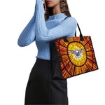 Holy Spirit Dove Stained Glass Print Canvas Tote Bag