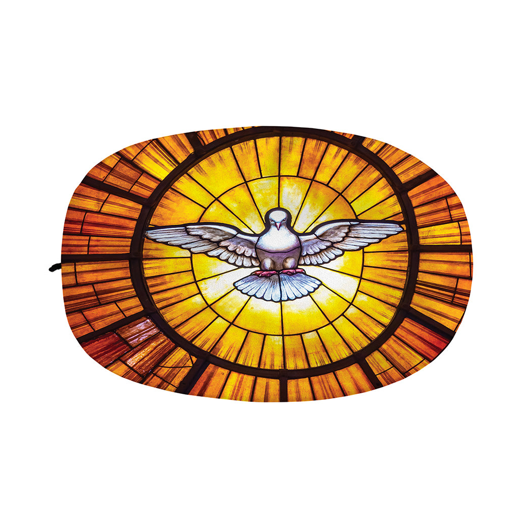 Holy Spirit Dove Stained Glass Print Car Side Mirror Covers