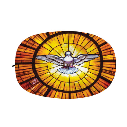 Holy Spirit Dove Stained Glass Print Car Side Mirror Covers