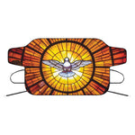 Holy Spirit Dove Stained Glass Print Car Windshield Snow Cover